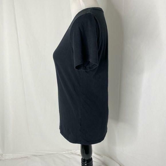 Nike Women’s Shirt Black Dri-Fit Short Sleeve V-Neck Athletic Size Medium - Picture 5 of 6